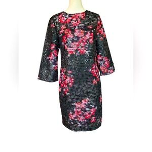 Trina Turk DressTrina Turk Grenadine 3/4 Sleeve Embellished Dress. Size 4 NWT